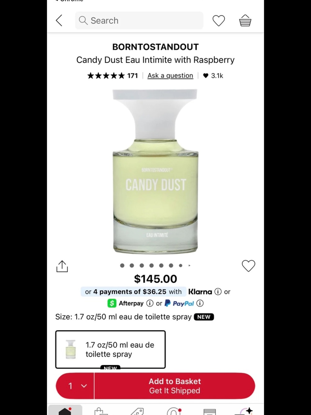 BORNTOSTANDOUT NWT scent samples  2ml .06 fl oz. $10 each